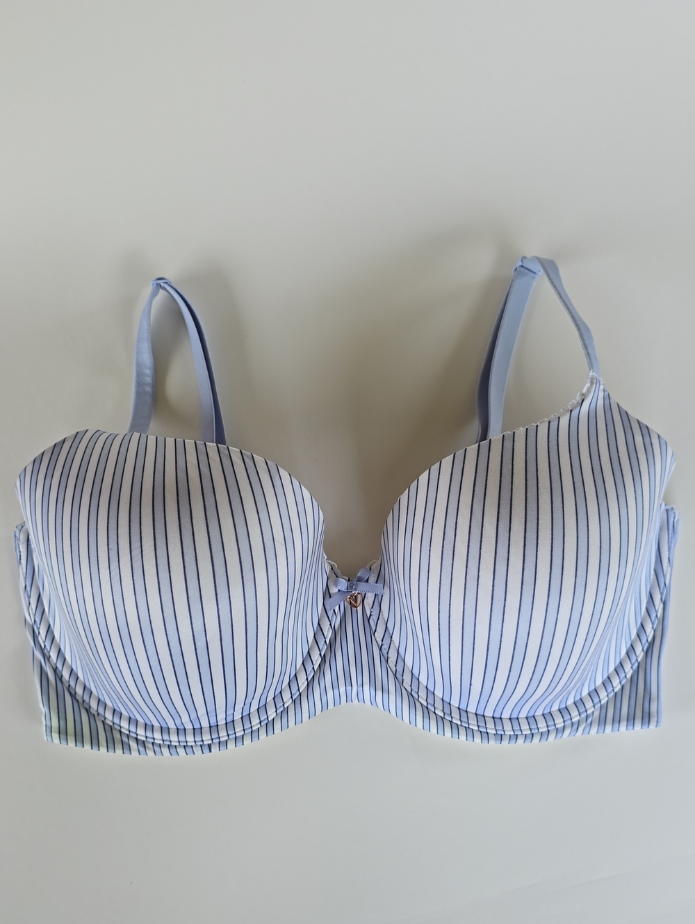 Body By Victoria Lined Demi Blue White Size 36DD Bra